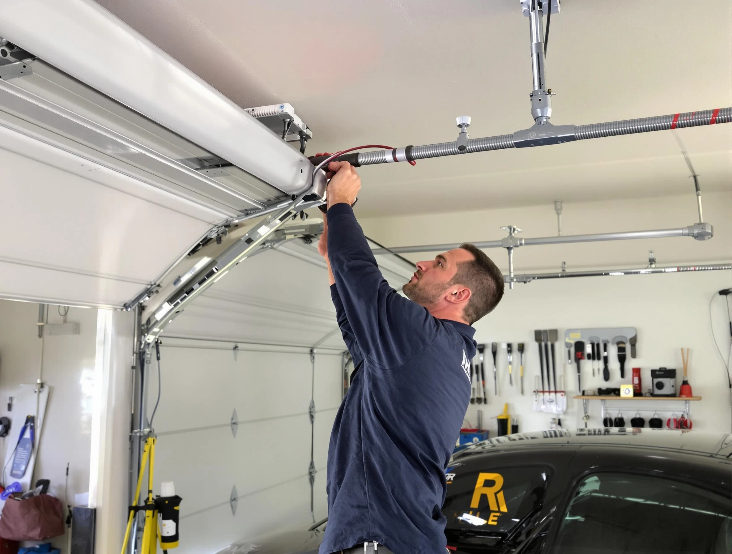 East Orange Garage Door Repair technician performing garage door cable repair in East Orange
