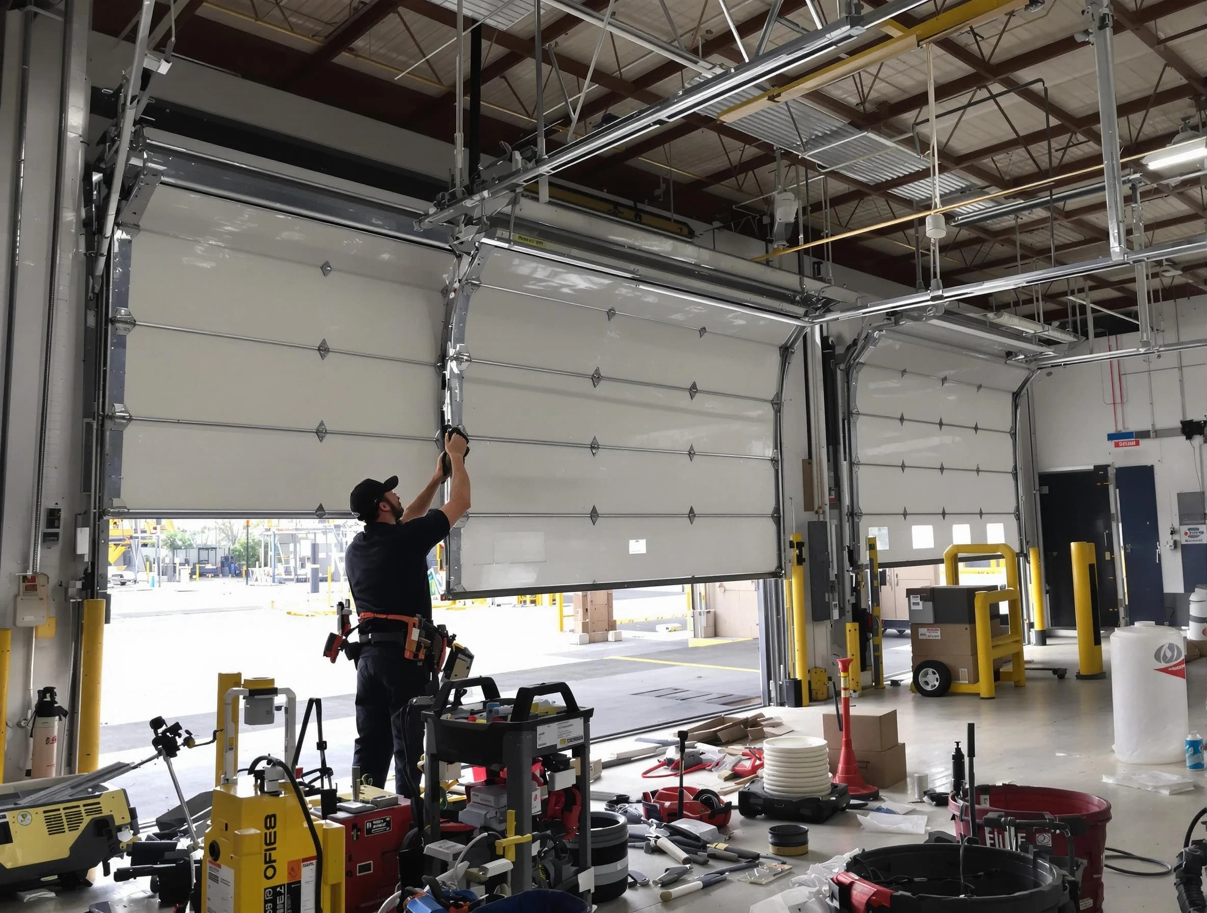 East Orange Garage Door Repair technician performing commercial garage door repair in East Orange