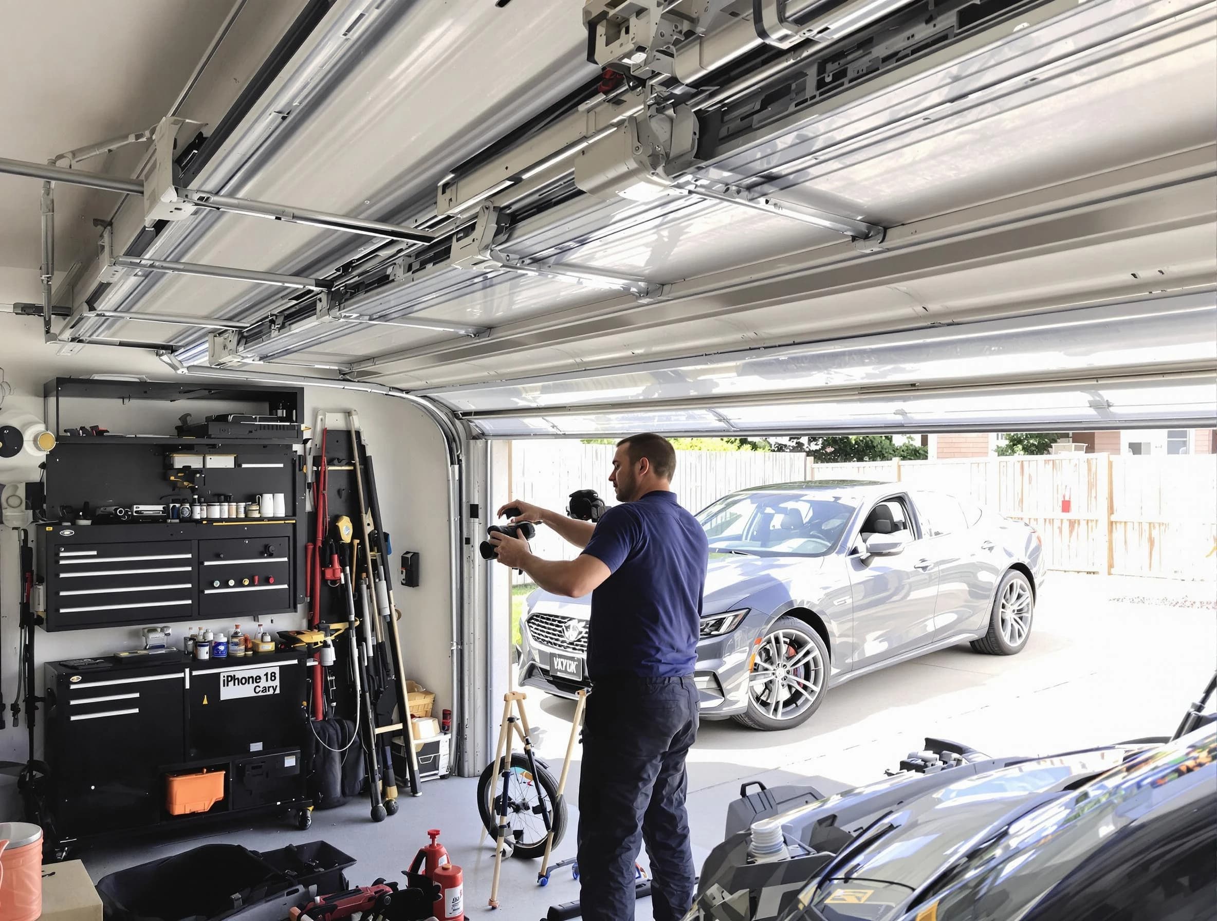 East Orange Garage Door Repair technician fixing noisy garage door in East Orange