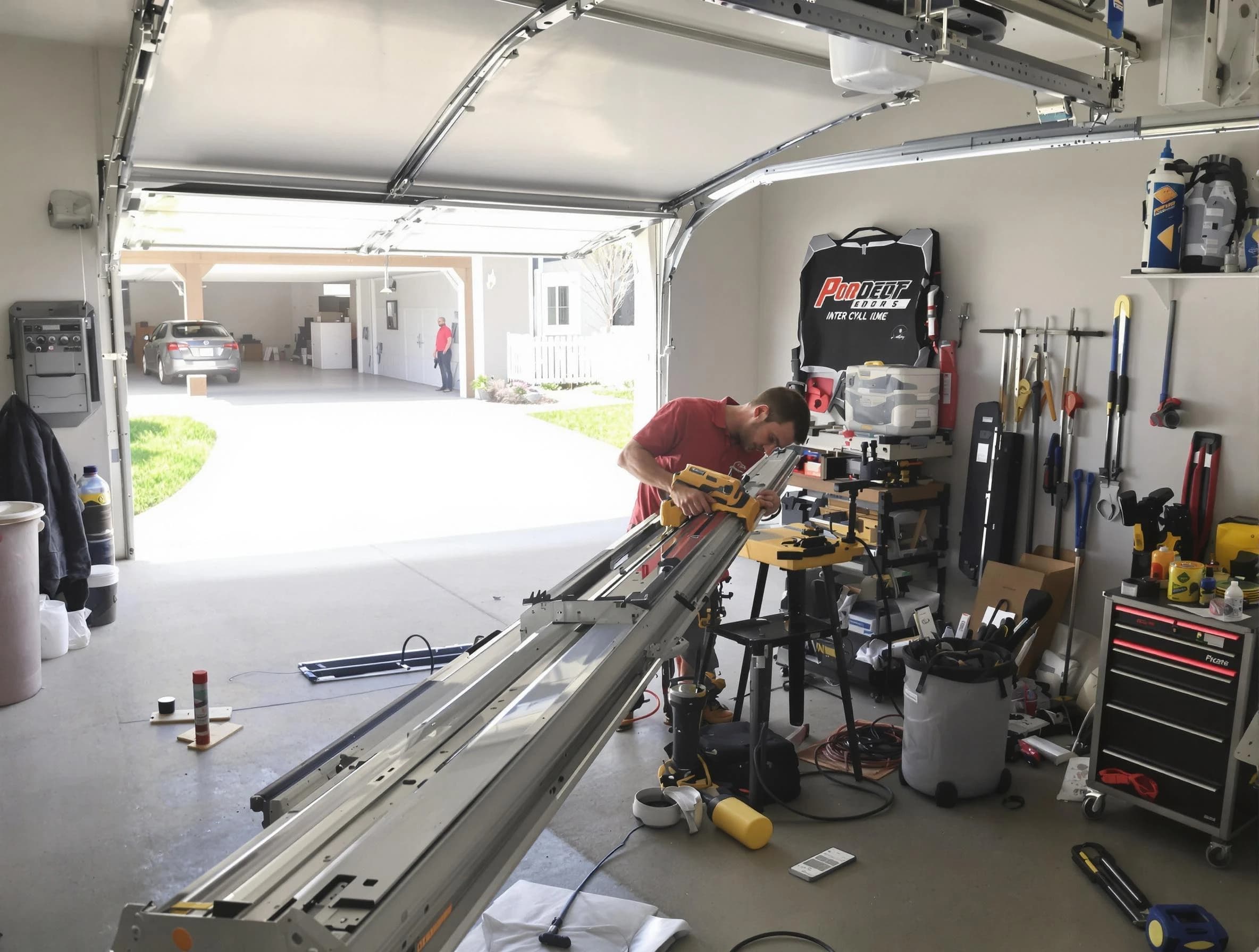 East Orange Garage Door Repair expert performing track repair in East Orange