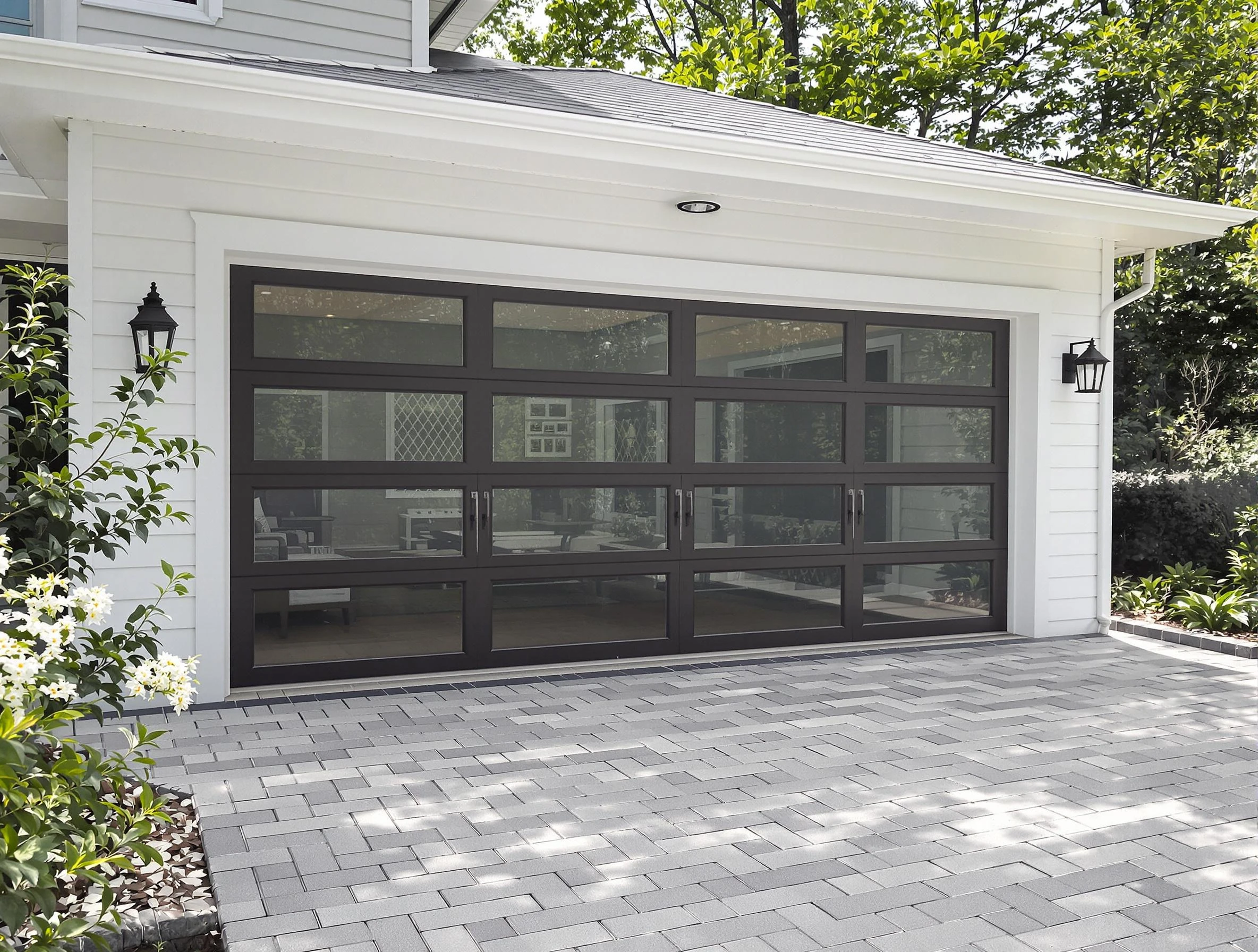 East Orange Garage Door Repair design specialist presenting custom garage door options to East Orange homeowner